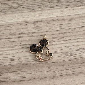 BaubleBar Black and Gold Mickey Pendant